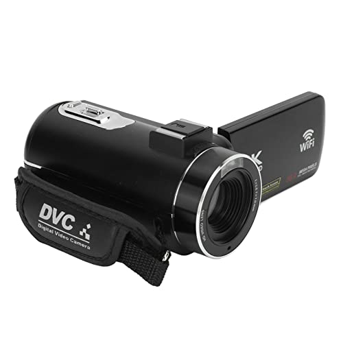 ビデオカメラ ビデオカメラ デジタルカメラ 3インチ 4K 56MP 回転式タッチスクリーン 18倍ズーム WiFiデジタルカメラ リモコン付き Vlogging用