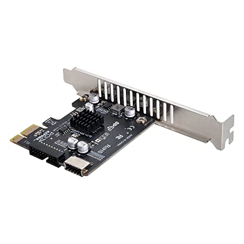 NFHK 5Gbps Type-E USB 3.1 フロントパネルソケット& USB 3.0 - PCI-E 1X Expressカード VL805アダプター マザーボード用