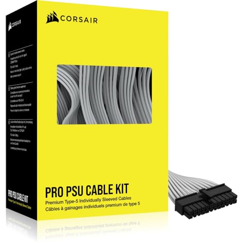 CORSAIR Premium Individually Sleeved DC Cable Proキット Type 5（第5世代） ホワイト CP-8920293