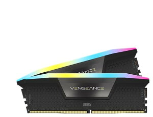 CORSAIR DDR5-6600MHz デスクトップPC用メモリ VENGEANCE RGB DDR5シリーズ (PC5-51200) Intel XMP メモリキット 96GB ブラック [48GB×2枚] CMH96GX5M2B6600C32