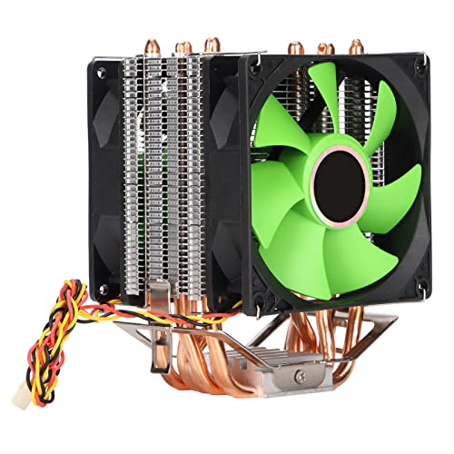 CPUクーラー、Pentium4用 LGA1156用IntelLGA1155用の正確なエアフロー低ノイズコンピューターCPU冷却ファン(デュアルファン)