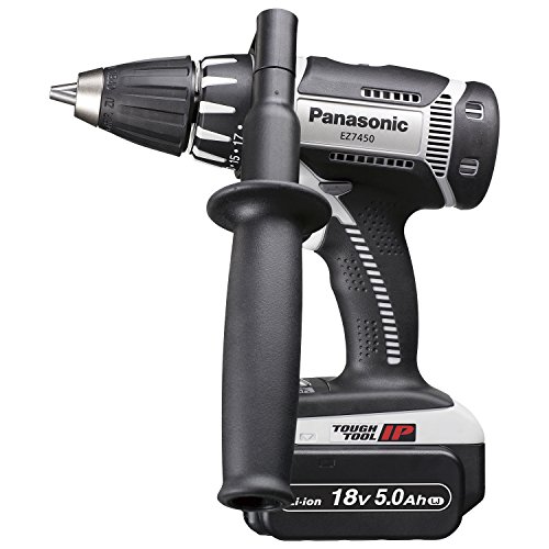 パナソニック 充電ドリルドライバー EZ7450 (18V) 大径穴あけ用ハイパワー IP56 大容量5.0Ah電池パック×2個・充電器・ケース付 グレー EZ7450LJ2S-H