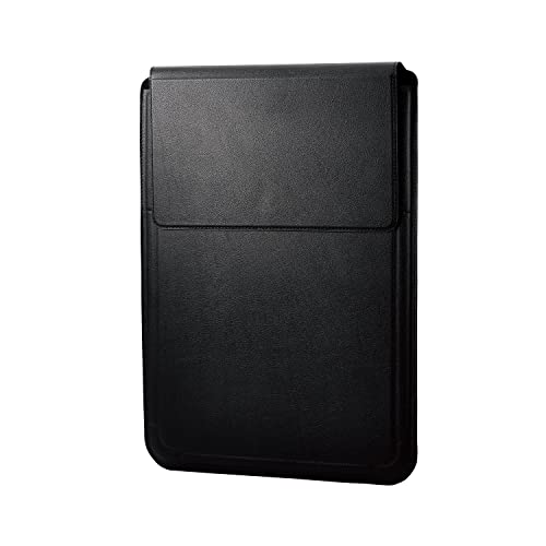 エレコム パソコンケース PCケース 13.3インチ～14インチ 薄型フラップ スリーブ型 ソフトレザー パソコンスタンド一体型 マウスパッド一体型 ブラック BM-IBSVS03BK