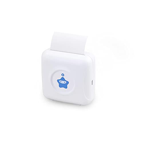 モバイルプリンター StarPany WS-TP2 サーマルプリンター フォトプリンター ミニプリンター スマホ印刷 メモプリンター Android iOS iPhone Bluetooth接続【58mm幅ロール紙3巻付き】