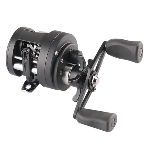 ベイトリール ギア比6：2：1 アルミスプール 海釣り 淡水釣り 両用 強力マグネットブレーキ 左ハンドル 右ハンドル ブラック 水滴ベイトリール (右ハンドル)