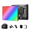 Aputure Amaran P60c 60W RGBフラットパネル撮影ライト RGBWW 色温度2500K~7500K CRI 95+ TLCI 96+ 5900lux @ 1mアプリ制御 10種類の照明効果 G/M±調整可能 専用ソフトボックス付き 撮影用LED定常光ライト 軽量 コンパクト