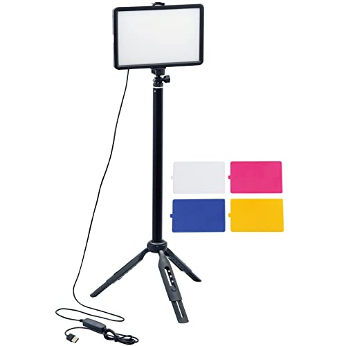 キクタニ LEDスタンドライト YouTube 生放送 照明 ビデオ撮影 撮影用ライト 4種類のカラーフィルター付属 LSL-19