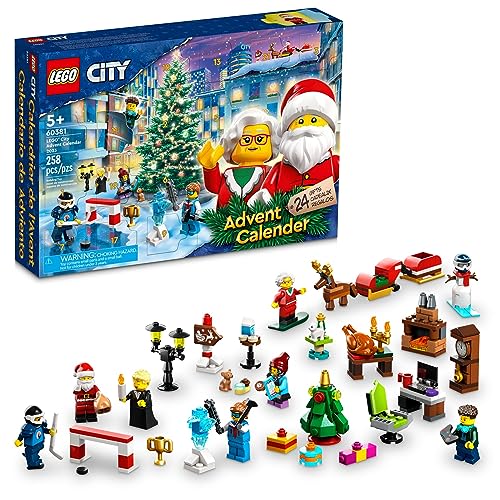 LEGO (レゴ) シティ 2023年 アドベントカレンダー 60381 クリスマスホリデーカウントダウンプレイセット カウントダウンのプレゼント コレクションにできるアイテムの毎日のサプライズ