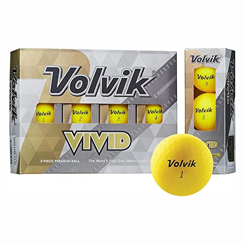 ボルビック 2022年 Volvik ゴルフボール VIVID 22 イエロー 1ダース(12個入)