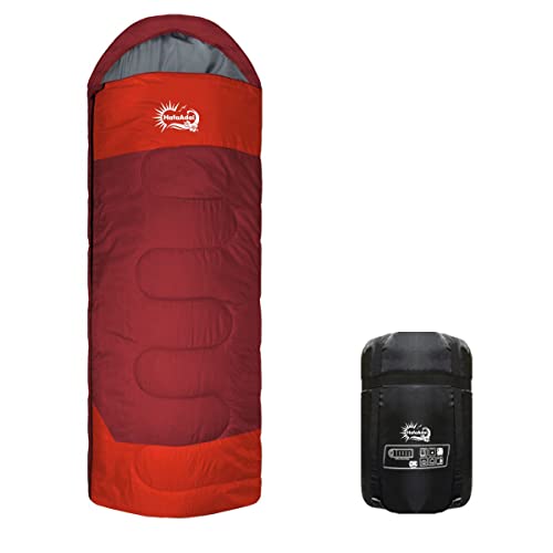 VOGUE 寝袋 シュラフ 封筒型 コンパクト収納 丸洗い 抗菌仕様 最低使用温度-15℃ 1800 (ワインレッド)