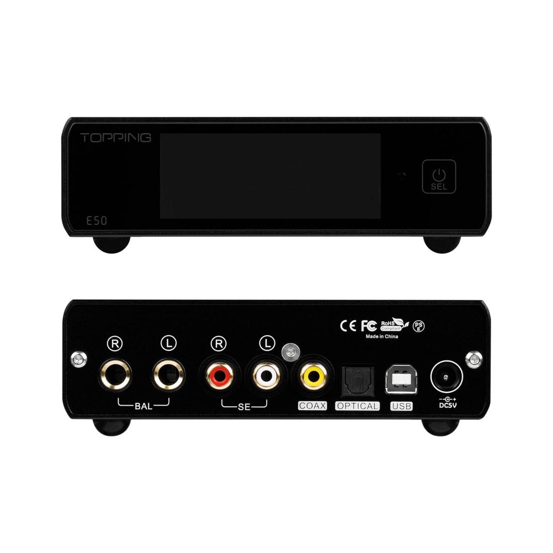 TOPPING E50 DAC ES9068AS MQA XU216 32Bit/ 768kHz DSD512 ǥ RCA TRS  Ʊ եС SE BAL ĶΥ ץꥢ إåɥե ǥ (֥å)