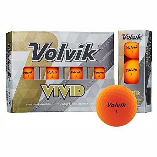 2022年 Volvik(ボルビック)ゴルフボール VIVID 22 オレンジ 1ダース(12個入)