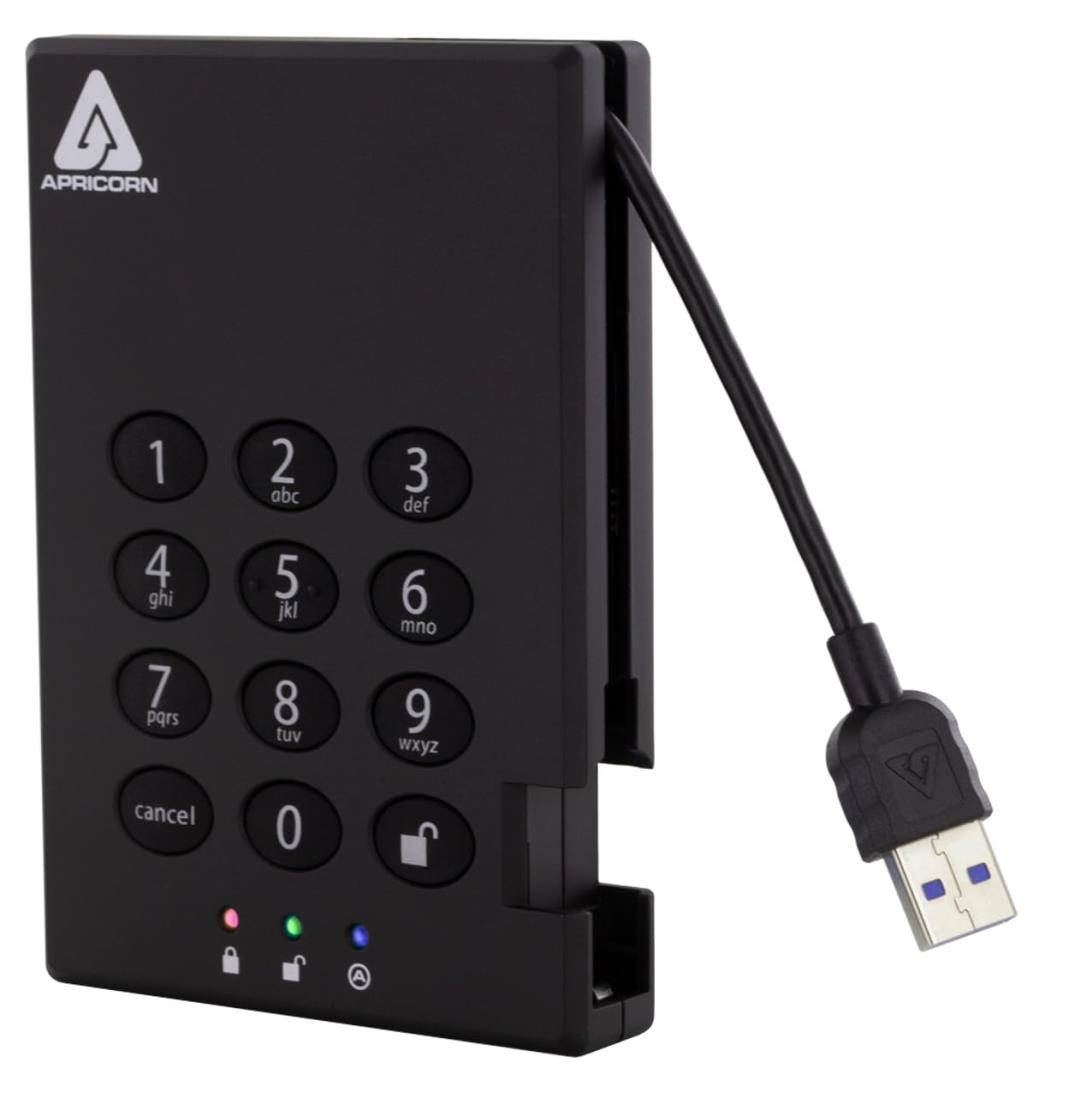 Apricorn Aegis Padlock USB 3.0 - Solid State Drive A25-3PL256-S512 (R2) ポータブルSSD 512GB HD2024