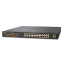 【国内正規品】PLANET GSW-2620HP 24ポート10/100 / 1000T 802.3at PoE + 2ポート1000X SFPギガビットイーサ...