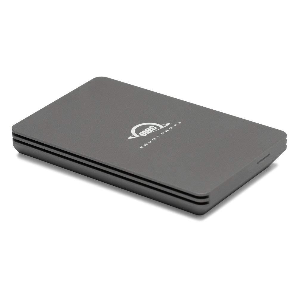 OWC 1.0TB Envoy Pro FX Thunderbolt 3 + USB3.2 Gen 2 USB-C ポータブル NVMe SSD 最大2800MB/秒。