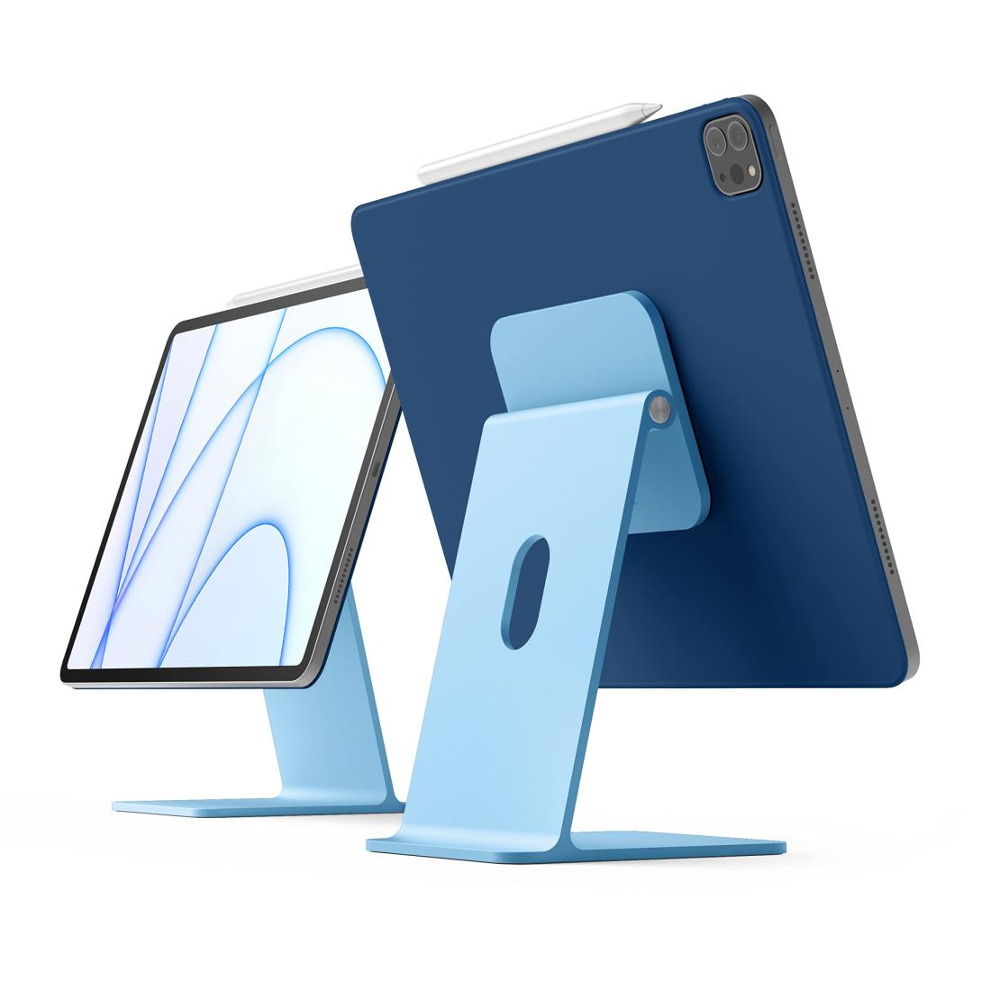 【elago】 iPad /iPad Pro /iPad Air 他 各種 タブレット 対応 スタンド マグネットリング 付き マグネット 式 アルミニウム 使用 強力 マグネットスタンド 滑り止め / ケーブル収納 付 シンプル おしゃれ アルミスタンド [ iPadPro アイパッド アイパッドプロ アイパッドエ