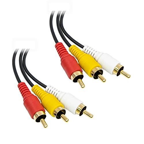 簡易包装品 ビデオコード 3ピン - 3ピン RCA ケーブル 2m ゴールドプラグ 国内検品 テレビ ビデオデッキ ゲーム機 など