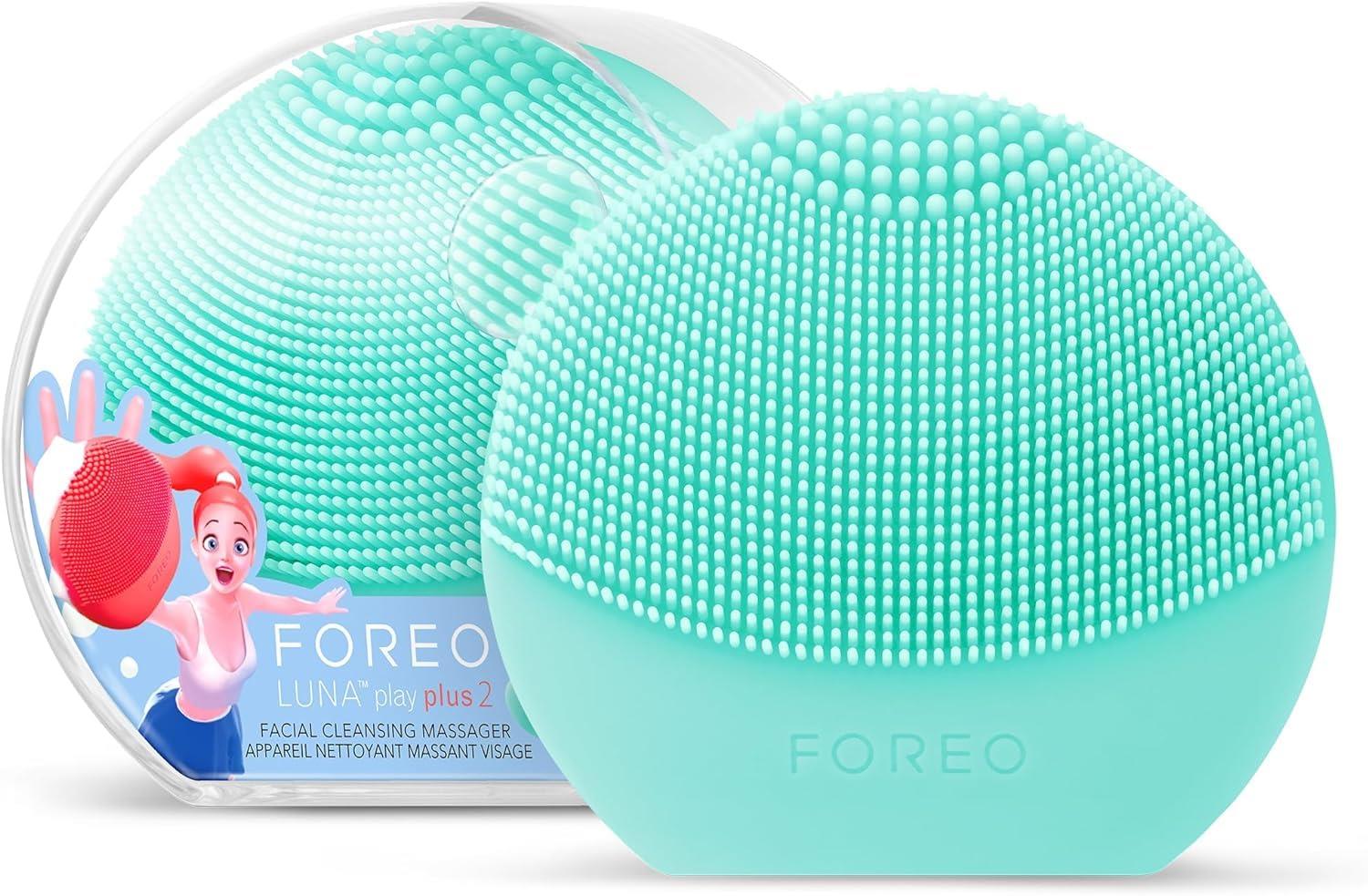LUNA play plus 2 フォレオ FOREO ルナ プレイプラス 2 シリコーン製 フェイシャルクレンジングブラシ 電池式 (ミンティグリーン - Minty Cool!)