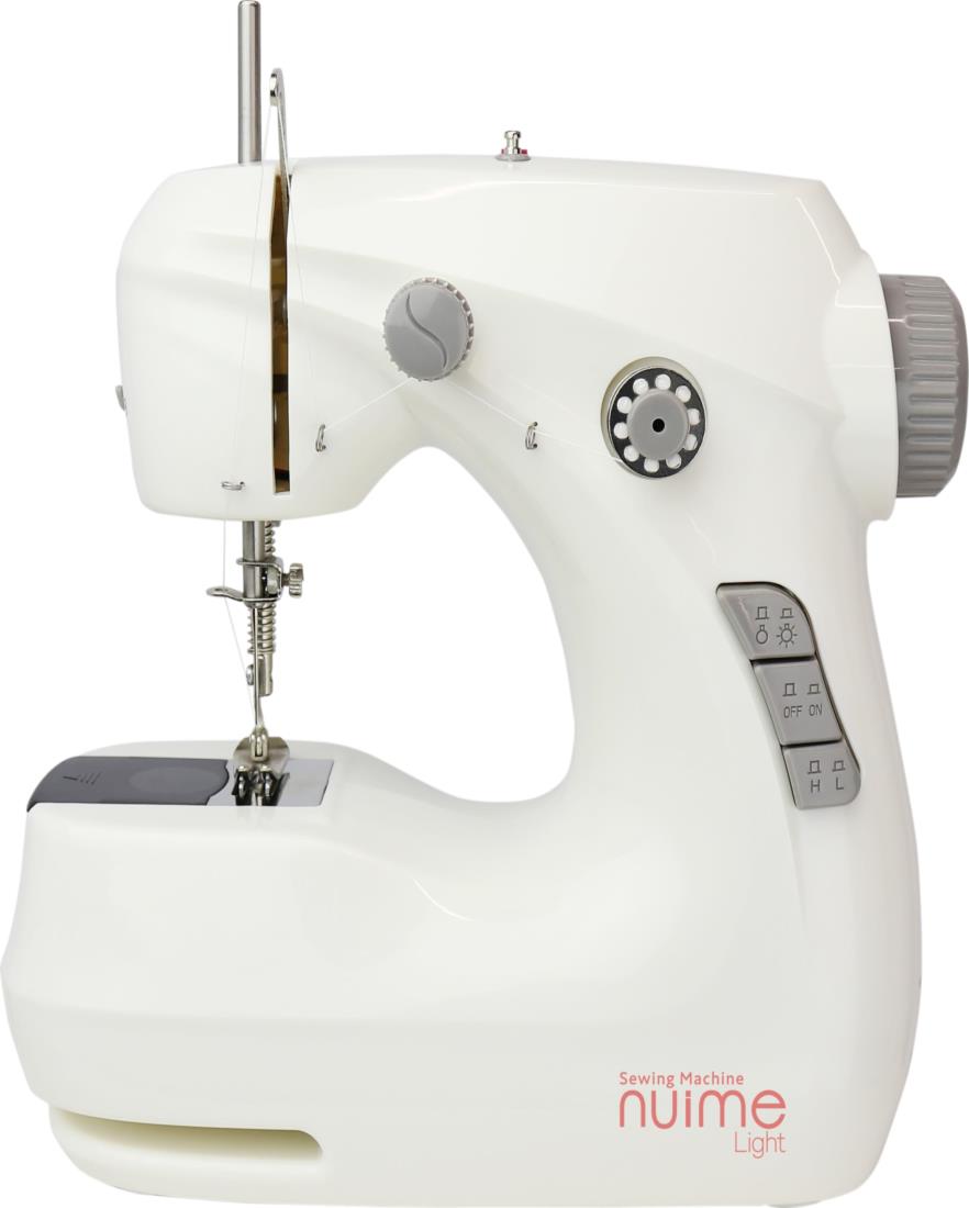 ミシン 初心者 台座付き 中厚手生地対応 フットペダル付き MEH-162 ライト付き 糸切りカッター 小型ミ..