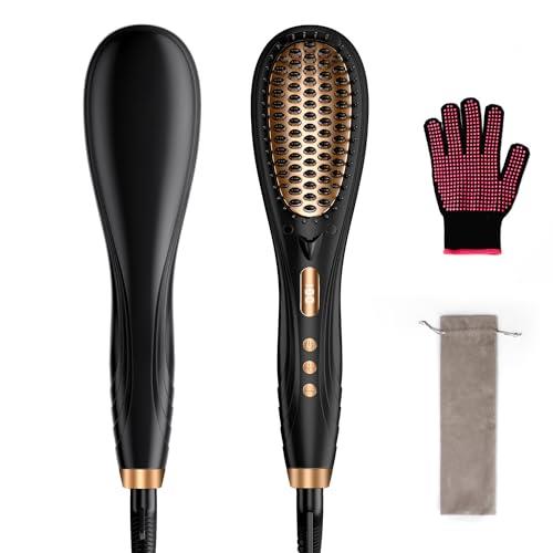 ストレートブラシ ブラシアイロン 【80℃~230℃温度調節&マイナスイオン機能】 ヘアアイロン LEDパネル 静電気防止 火傷防止 16段階温度調節可能 MAX230℃ ツヤ感UP ヒートブラシ つやのある髪 電熱ヘアブラシ 自動ロック機能 自動オフ機能 温度メモリー 誤作動防止 男女兼 ストレートブラシ ブラシアイロン 【80℃~230℃温度調節&マイナスイオン機能】 ヘアアイロン LEDパネル 静電気防止 火傷防止 16段階温度調節可能 MAX230℃ ツヤ感UP ヒートブラシ つやのある髪 電熱ヘアブラシ 自動ロック機能 自動オフ機能 温度メモリー 誤作動防止 男女兼