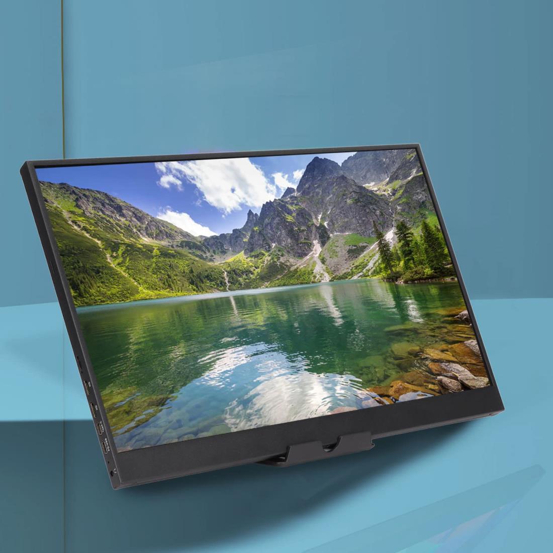 コンピュータモニター ノートパソコン用ポータブルモニター、ポータブルモニター 17.3インチ スクリーン 1600x900 178° 視野角 300CD/M2 輝度 ノートパソコンモニターエクステンダー 電話 PC用