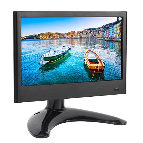 7 インチ ポータブル モニター、1024x600 HD カラー スクリーン デュアル スピーカー付きポータブル ディスプレイ、VGA AV DC USB HD マルチメディア インターフェイス、リモコン、メニュー機能、300cd / M2 輝度 (US プラグ 100-240V)