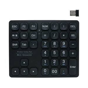 ミヨシ(Miyoshi) MCO Windows用 テンキー ワイヤレス 方向キー付き 2.4GHz接続 36キー Type-C充電式 最大約75時間可動 充電時間2時間 関数入力に便利な「=」「(」「)」「,」「半角/全角キー」 あると便利な「F2」「F4」「方向キー」を配置 ノートパソコンと同じ浅く軽いタッ