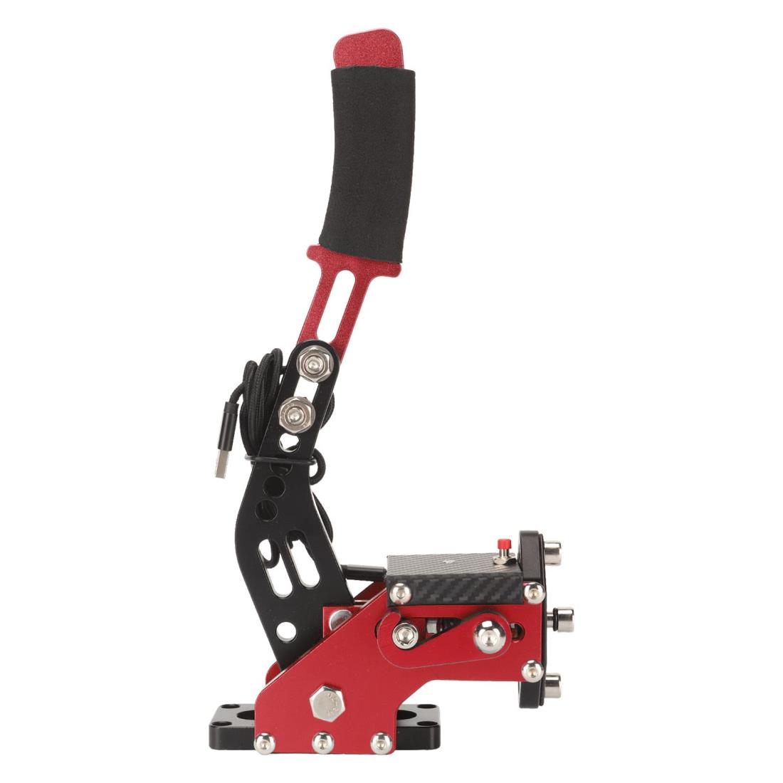 Simレーシングゲーム用64ビットプラグアンドプレイUSBハンドブレーキ、PS4、PS5、PCと互換性あり、G27 G25 G29 T500 T300をサポート、高精度と長寿命のための非接触スイッチ (赤)