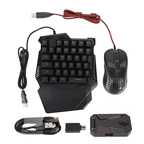 片手ハーフゲーミングキーボードとマウスのコンボ、キーボードとマウスのコンバーター付き、PS3、PS4、PS5、コンソール、FPS、FTGゲームをサポート