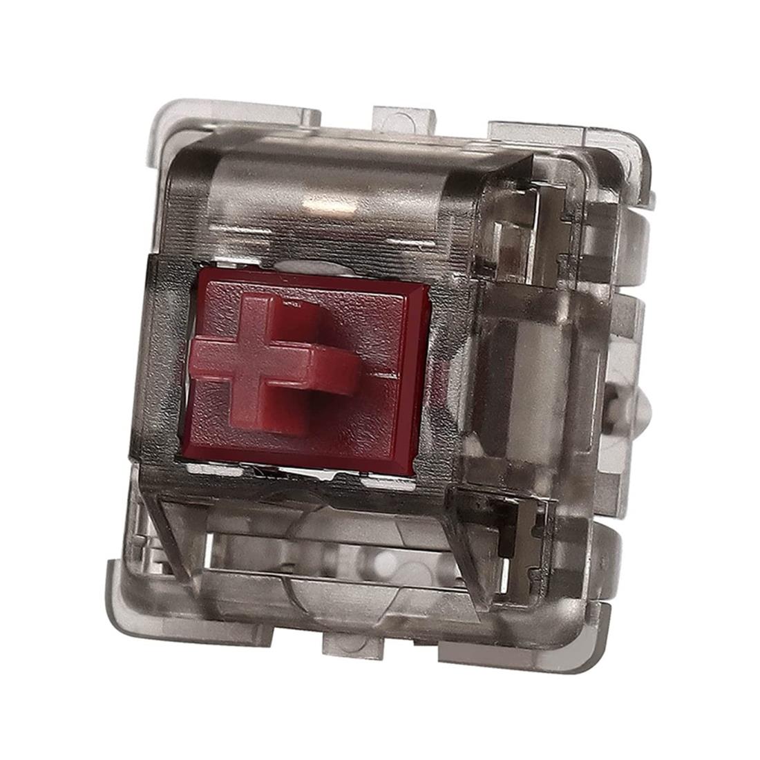 DUROCK タクタイルキーボードスイッチ バーガンディライトスイッチ 67g スプリング 5ピン メカニカルキーボードキースイッチ MXブラウン代替品 (バーガンディ67g 90個)