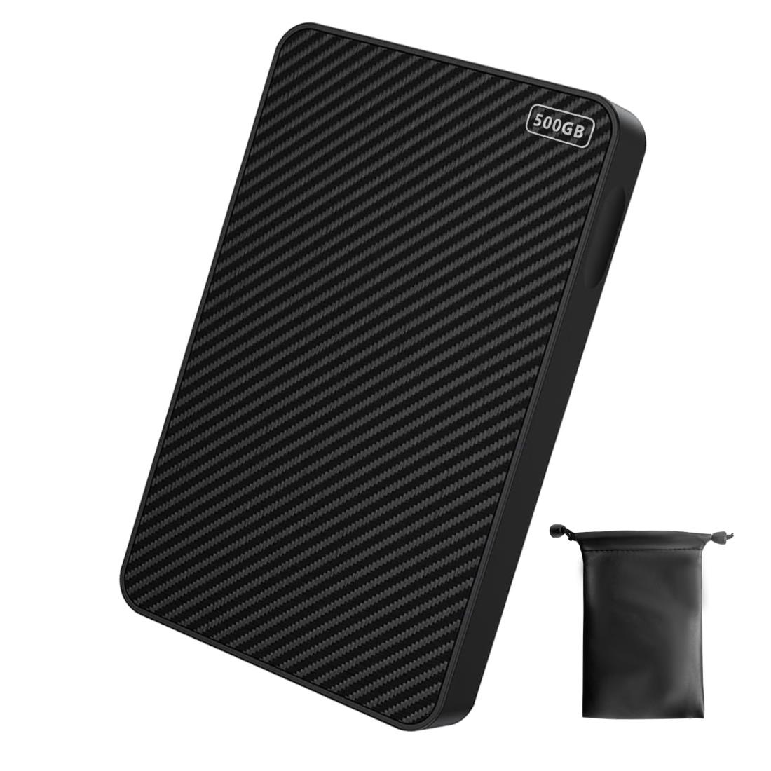 外付けHDD 外付けハードディスク 500GB容量 USB3.0 超高速データ転送 2.5インチ機械式 /PC/TV/Mac/PS4/XBox適用に対応 テレビ録画 携帯便利 収納袋付属MA-500GB