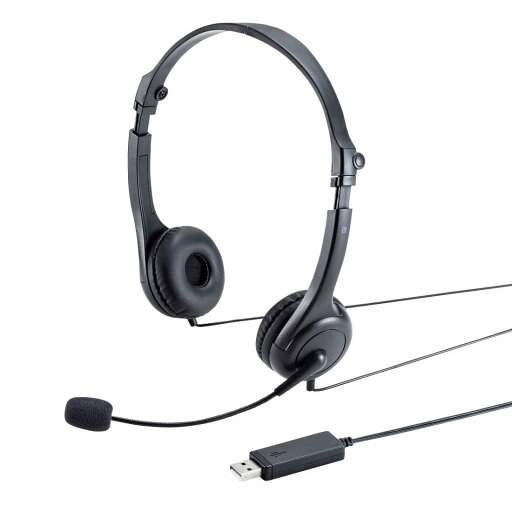 サンワサプライ USBヘッドセット MM-HSU18BK サンワサプライ USBヘッドセット MM-HSU18BK