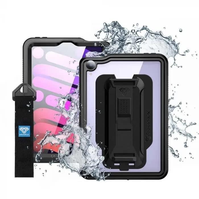 [ARMOR-X] iPad mini (6th)用ケース IP68 Waterproof Case with Hand Strap ブラック MXS-iPad-M6 (Black)