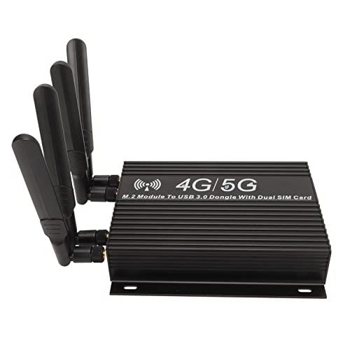 NGFF M.2 4G 5G モジュール - USB3.0 アダプター、デュアル SIM カード スロット高利得アンテナ、冷却ファン付き NGFF M.2 Key B - USB 3.0 アダプター、デスクトップ ラップトップ用補助電源