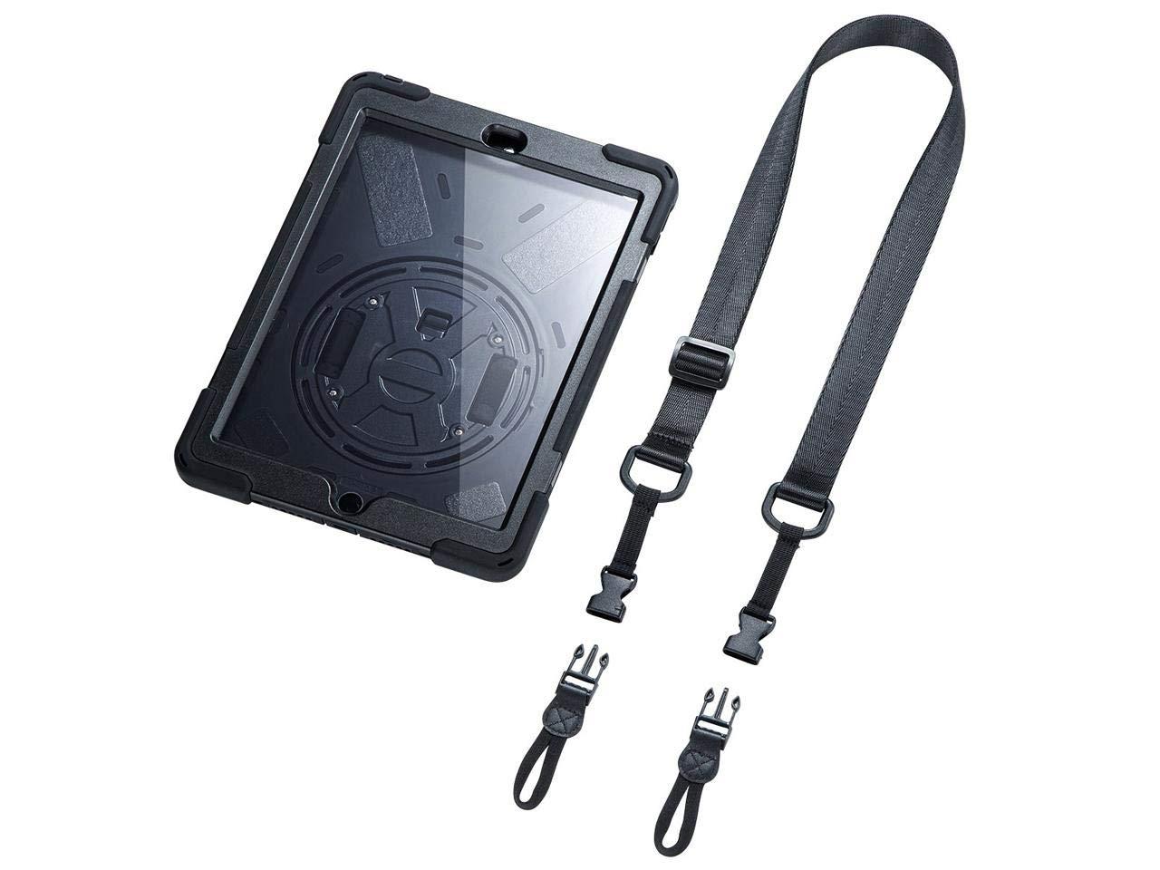 iPad 10.2インチ 前面保護フィルター付耐衝撃ケース PDA-IPAD1620BK