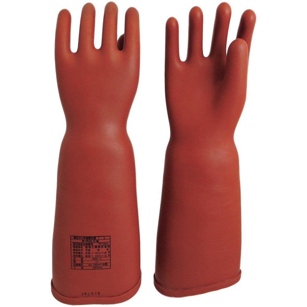 ワタベ 高圧ゴム手袋460mm胴太型LL 555-LL 絶縁手袋