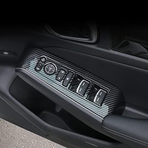 Onami 11代目 シビック ウィンドウスイッチパネル リフト ウインド ボタン スイッチ パネル インテリアパネル 右ハンドル専用 Honda 新型 CIVIC FL1 ABS製 4P【カーボン調】11CIV-65-T