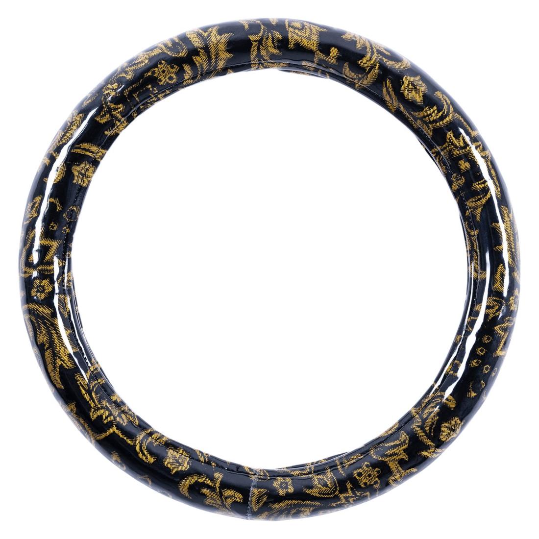 雅（MIYABI） トラック用品 トラックパーツ トラックインテリア 金華山 極太ハンドルカバー ベルサイユ ブラック 2L（46～46．5cm） HC－VR2LBK