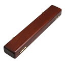 フルート頭部管ボックス 収納ケース 木管楽器アクセサリ 保存 防塵 25.5x4.6x3cm ウッド製 マルーン