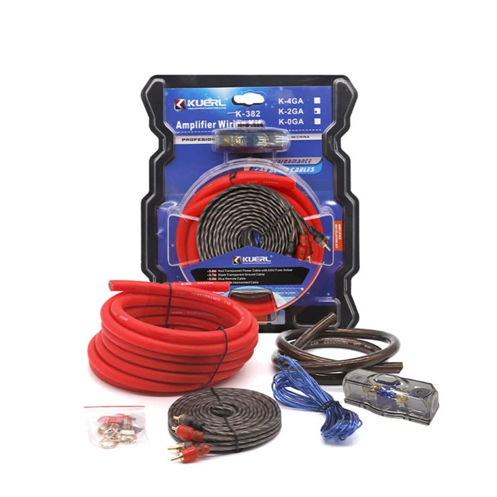 楽天global研究所BluFied ワイヤリング キット オーディオ パワー ケーブル 2ゲージ パワーアンプ ケーブル カーオーディオ サブウーファーサブアンプケーブル オーディオ ワイヤー 電源 ケーブル 保険端子付き 配線 セット スピーカー改造アクセサリー