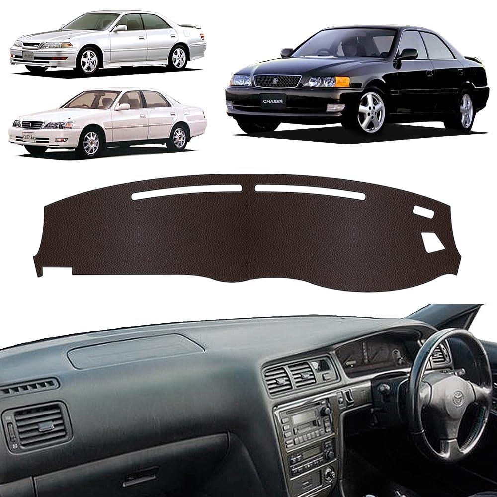 マーク2 チェイサー クレスタ 100系 ダッシュ マット レザー ダッシュボード カバー GX JZX 100 前期 後期（ブラック・エアバッグ部分の切り込み加工有）