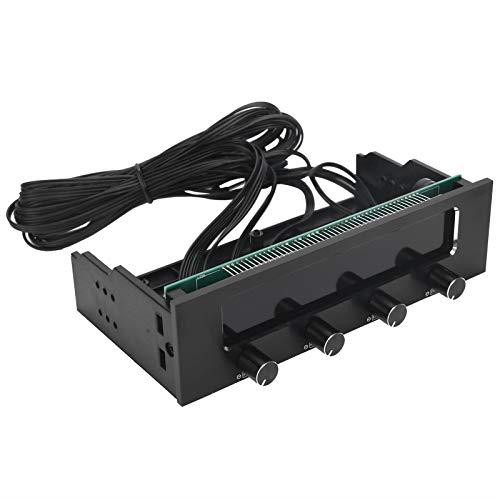 ファンコントローラー、STW‑6041PCシャーシファンハブコンピューター用CPU冷却ハブCPU多機能4チャンネルフロントパネルLCDディスプレイ