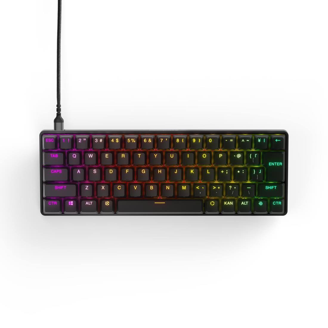 【整備済み品】SteelSeries ラピッドトリガー 搭載 ゲーミングキーボード ミニサイズ Apex Pro Mini JP 有線 日本語配列 OmniPointスイッチ 2ーinー1アクションキー 搭載 64825 ブラック