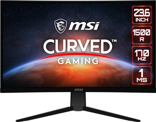 MSI G2422C 24曲面ゲーミングモニター 1920×1080(FHD) VA 1ms 170Hz FreeSync Premium HDMI DPポート チルト