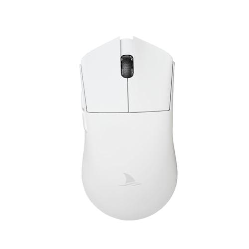 ゲーミングマウス HOGREL M3 1K ワイヤレスマウス PAW3395 光学センサー搭載 26000DPI調整可能 Bluetooth/2.4Ghz/USB-C 3モード 超軽量 58グラム カスタムドライバー ラップトップコンピュータ／PC用 ゲーマーに向け白）