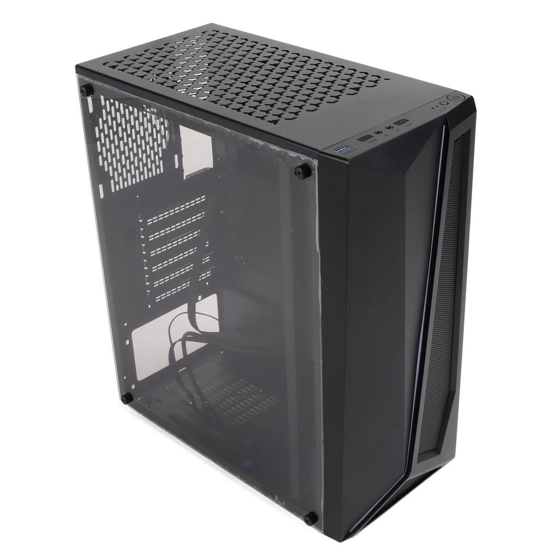 ゲーミングPCケース、ATX、マイクロATX、ミニ1TXタワーコンピューターケース、6個のRGBファンゲーミングPCコンピューターケース、強化ガラスパネルPSUブラケット、USB 3.0 / USB 2.0 / SPK/マイク、サポート7 PCI