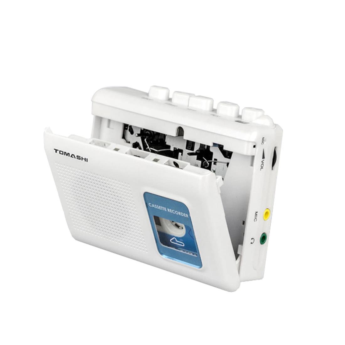 TOMASHI ポータブルカセットプレーヤー テープレコーダー ウォークマン 内蔵スピーカー、マイク、ヘッ..