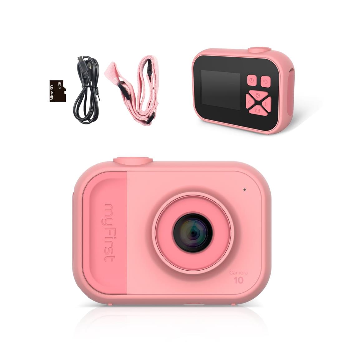 myFirst Camera 10デジタルミニカメラ 3~13歳の女の子向け 5MP 写真 1080P ビデオ...