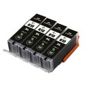 CANON キャノン XKI-N10XLBK (BK/ブラック) x4個 大容量 4本セット 残量表示可能 最新ICチップ付 互換インクカートリッジ 【F・L・...