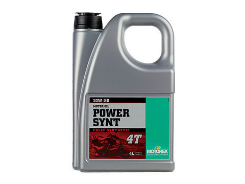 【4909449519592】【送料無料】【【MOTOREX（モトレックス）】 POWER SYNT 4T 【10W50】　4リットル　100％化学合成油　97785 旧品番：79537【KTM指定オイル】